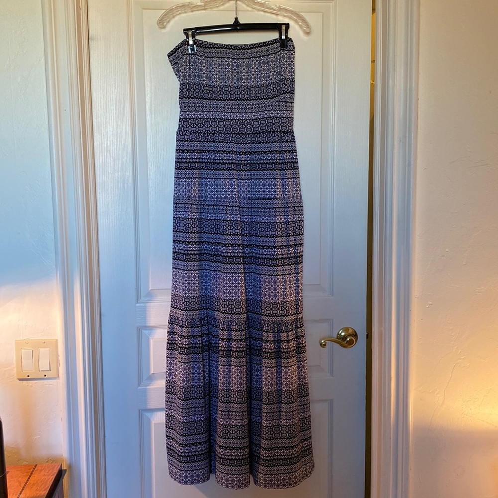 Tribal Ruffle Maxi Dress